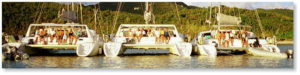 raft-up catamarans